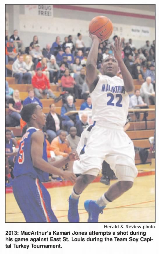 MacArthur's Kamari Jones attempts a shot